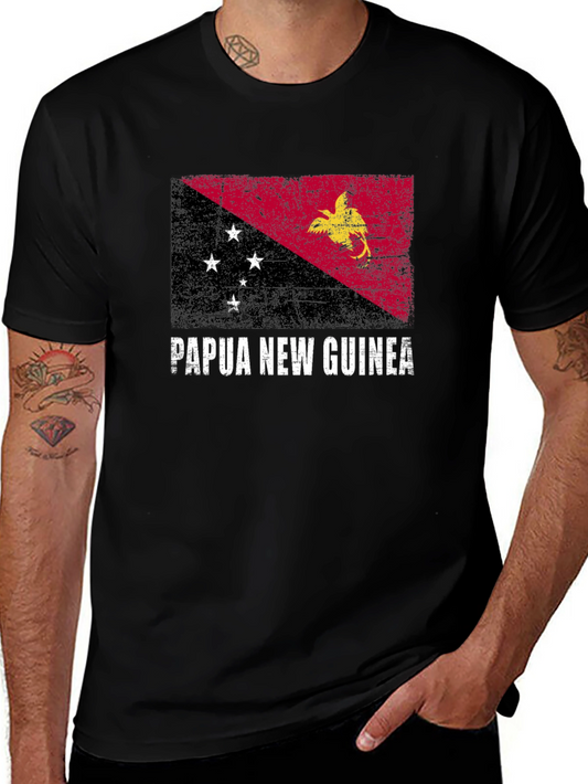 Papua New Guinea Flag Graphic T-Shirt