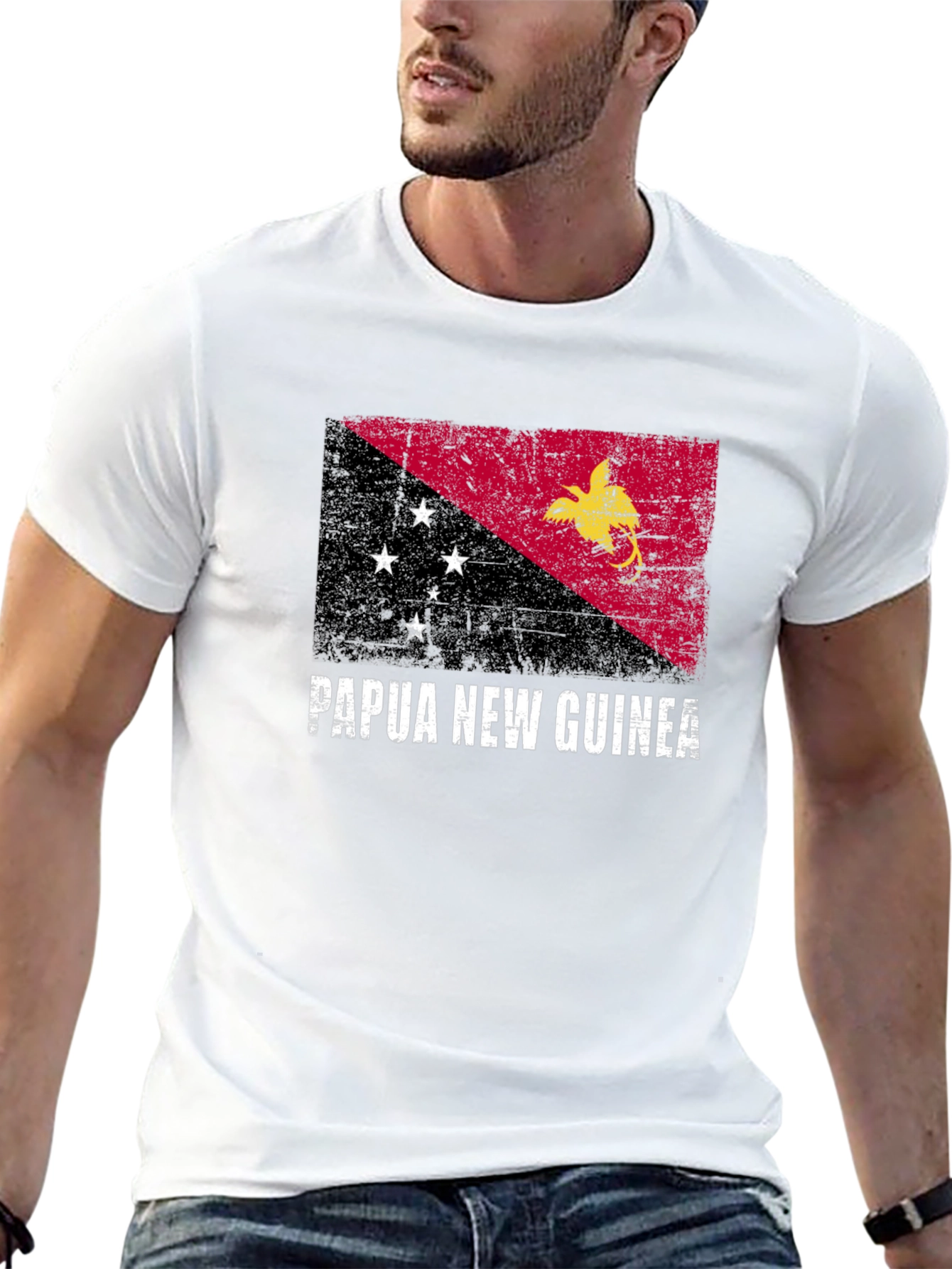 Papua New Guinea Flag Graphic T-Shirt