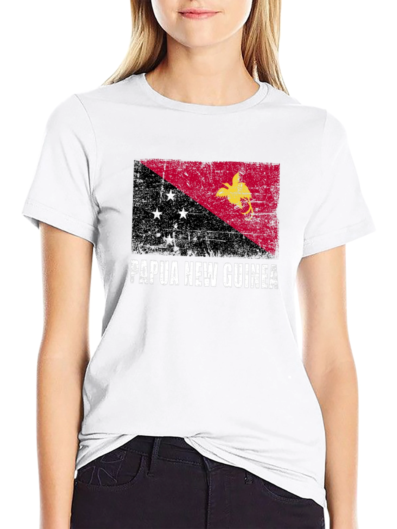 Papua New Guinea Flag Graphic T-Shirt