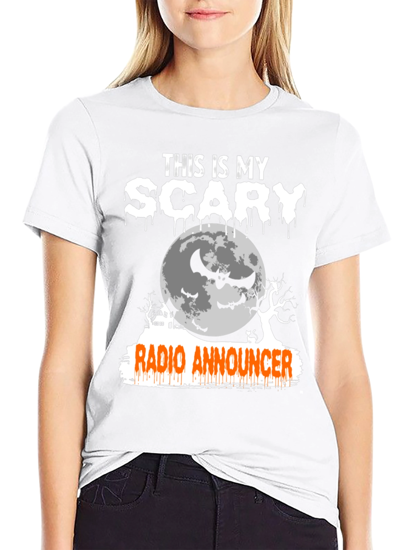 Scary Radio Announcer Halloween T-Shirt