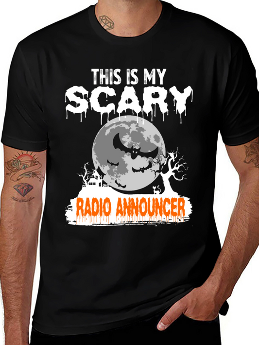 Scary Radio Announcer Halloween T-Shirt