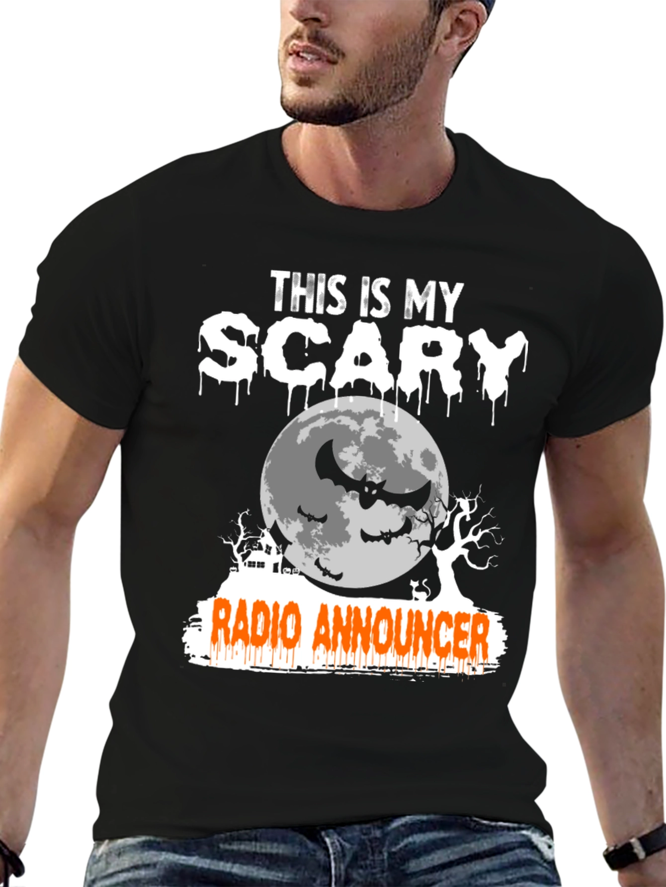 Scary Radio Announcer Halloween T-Shirt