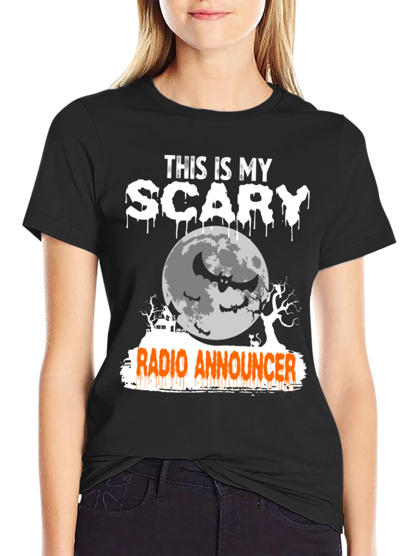 Scary Radio Announcer Halloween T-Shirt
