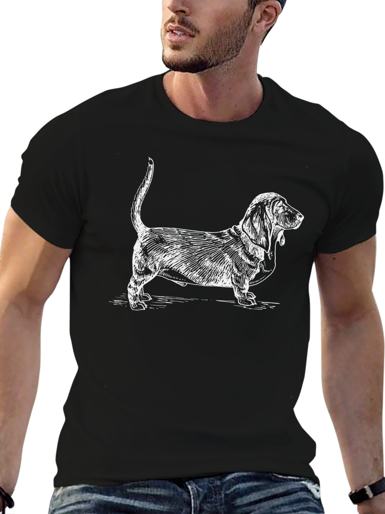 Basset Hound Dog Graphic Tee