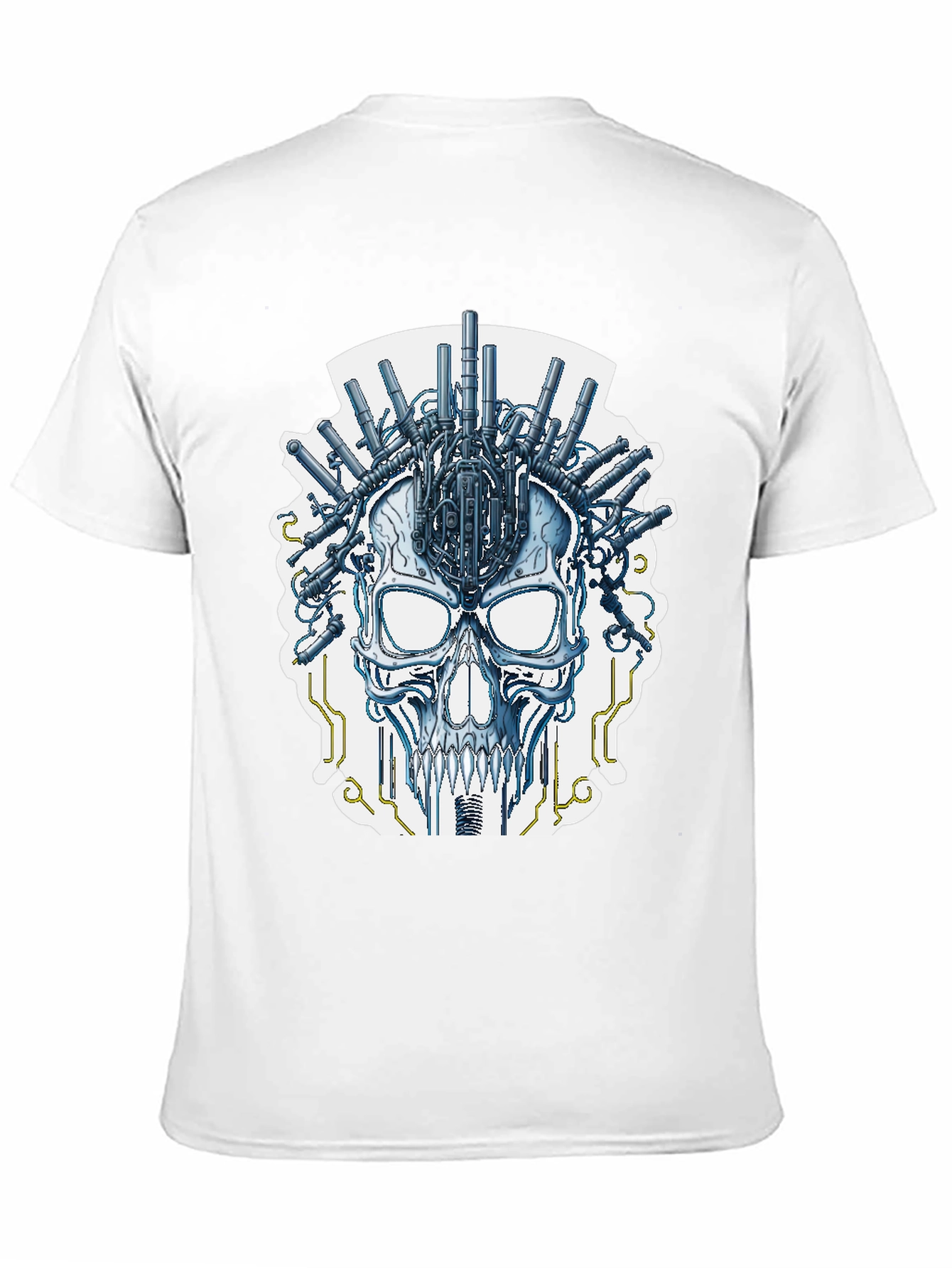 Cyberpunk Skull T-Shirt - Sci-Fi Graphic Tee
