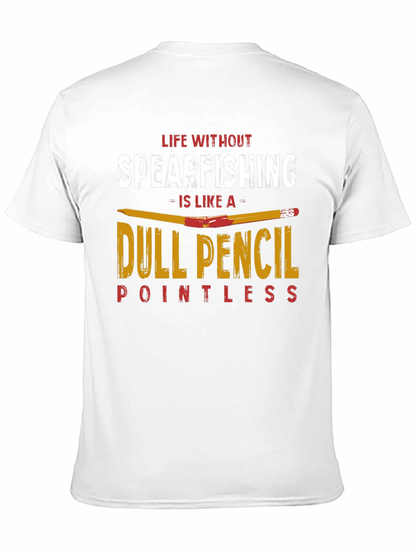 Spearfishing T-Shirt - Dull Pencil Design