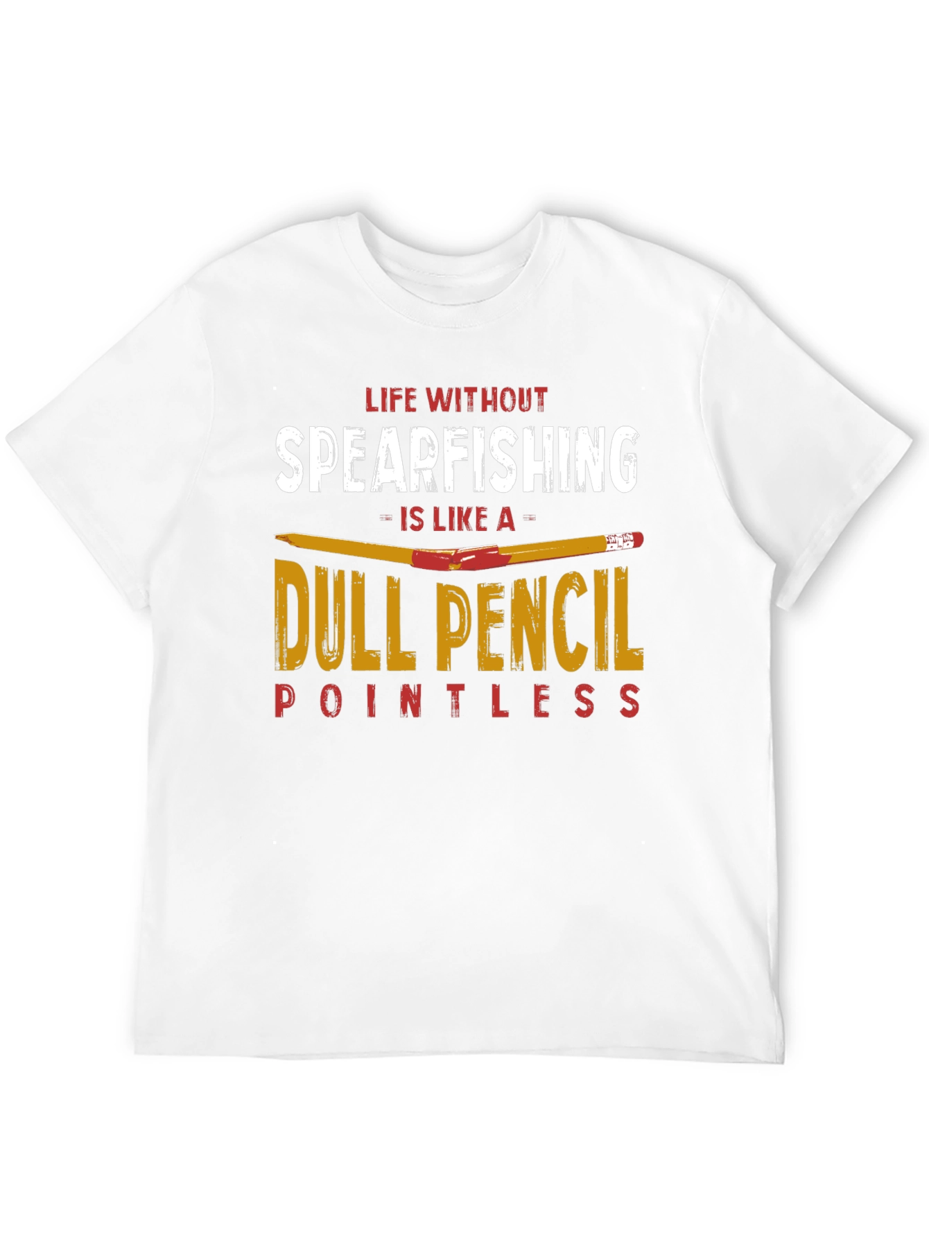 Spearfishing T-Shirt - Dull Pencil Design