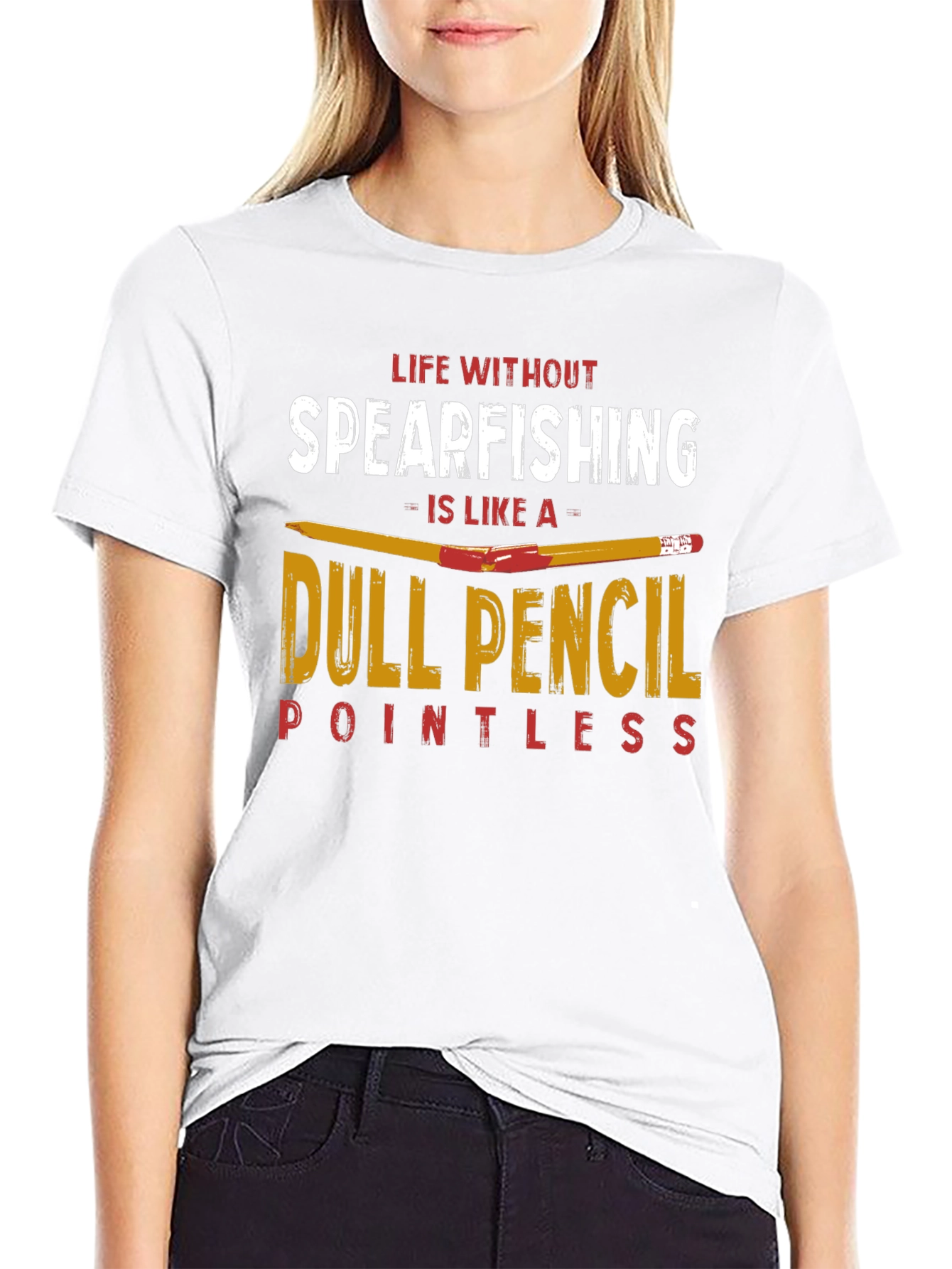 Spearfishing T-Shirt - Dull Pencil Design
