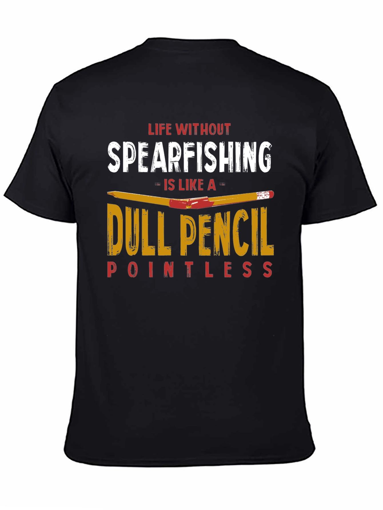 Spearfishing T-Shirt - Dull Pencil Design