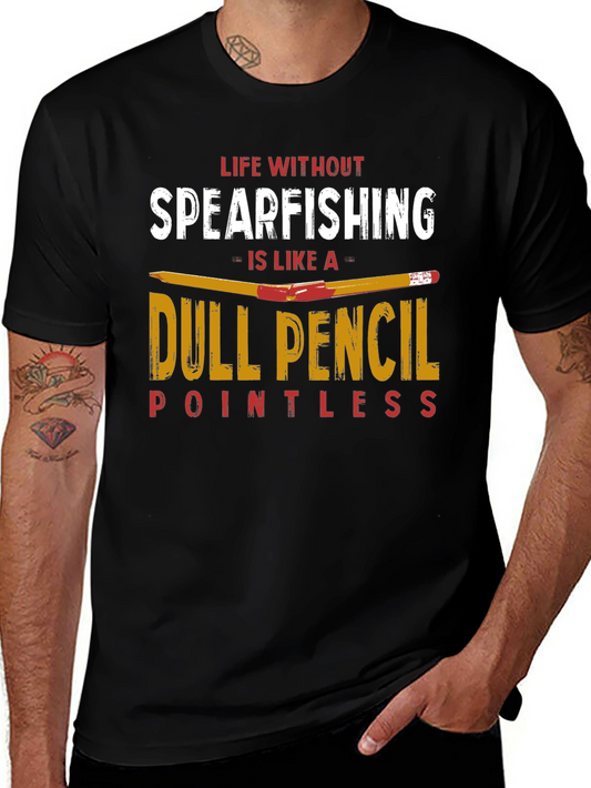 Spearfishing T-Shirt - Dull Pencil Design