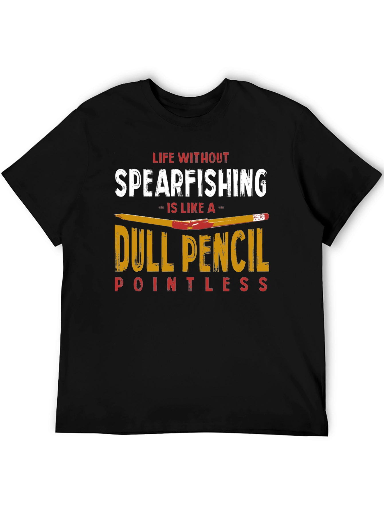 Spearfishing T-Shirt - Dull Pencil Design
