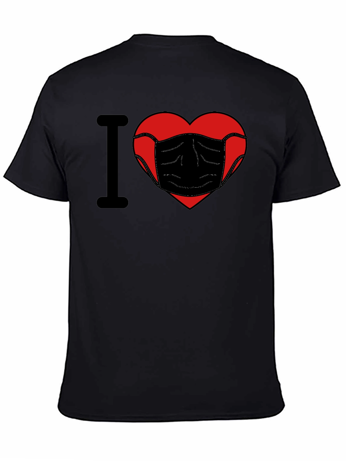 I Love Masks Graphic T-Shirt - Stay Safe