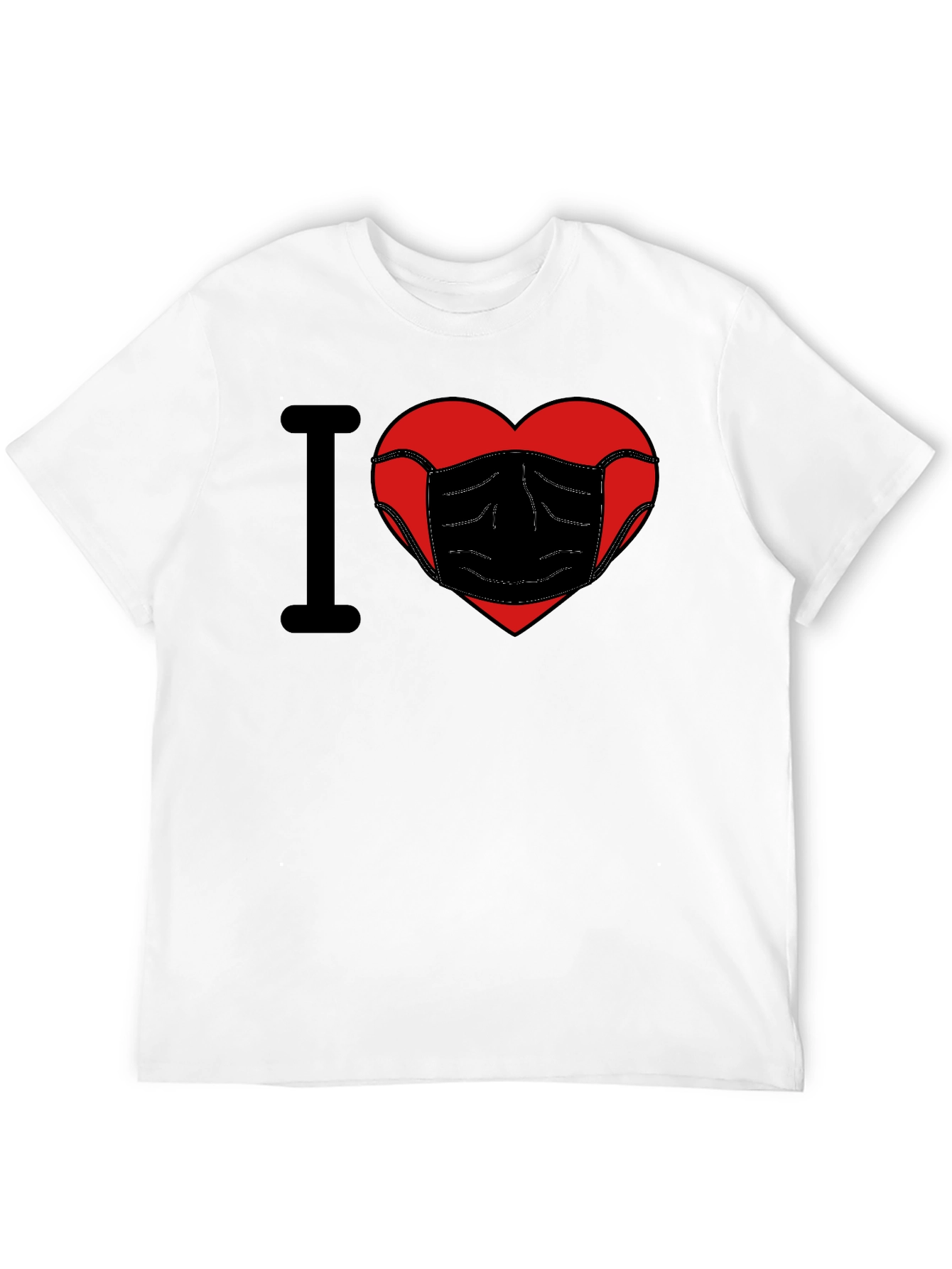 I Love Masks Graphic T-Shirt - Stay Safe