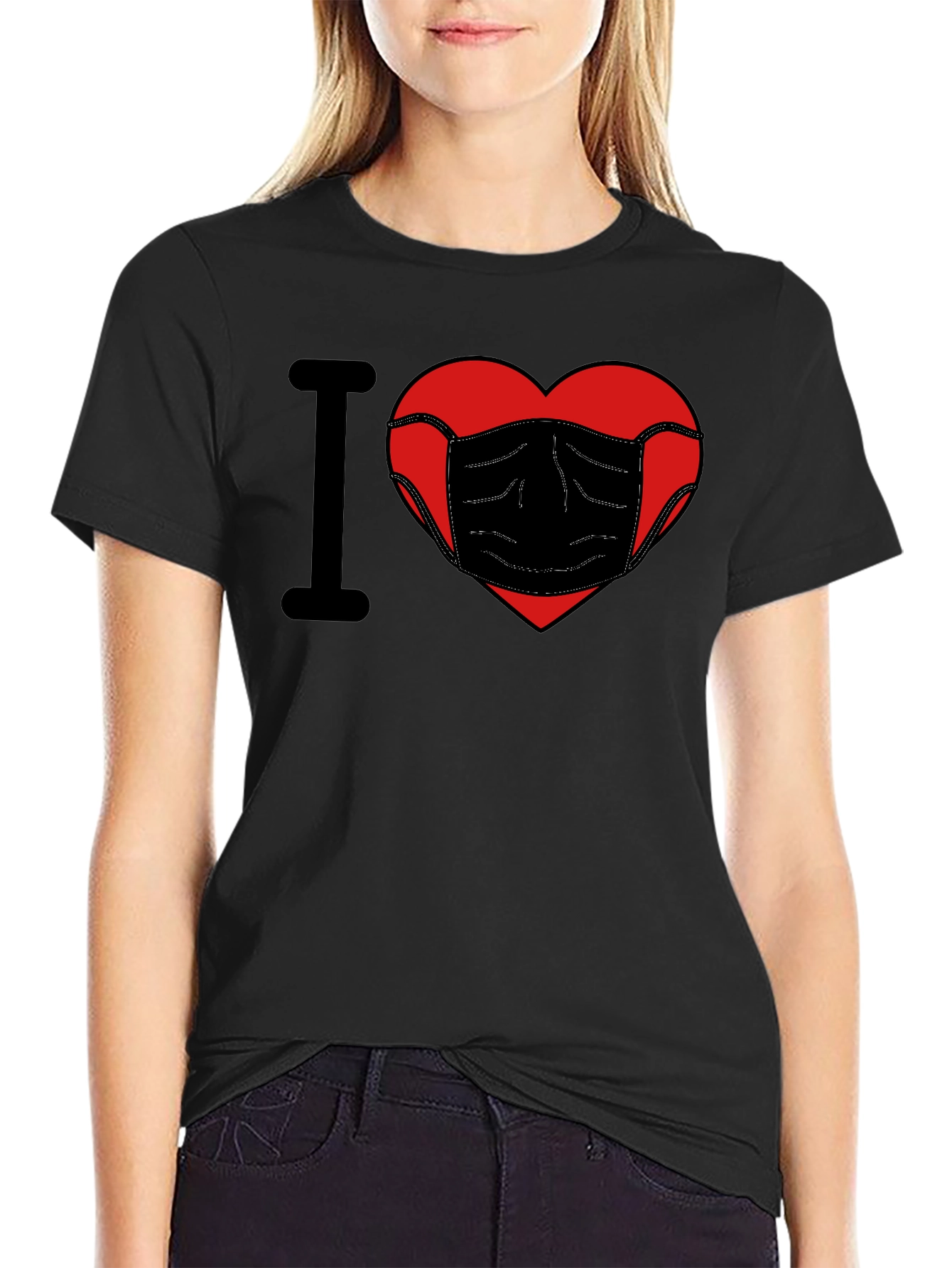 I Love Masks Graphic T-Shirt - Stay Safe