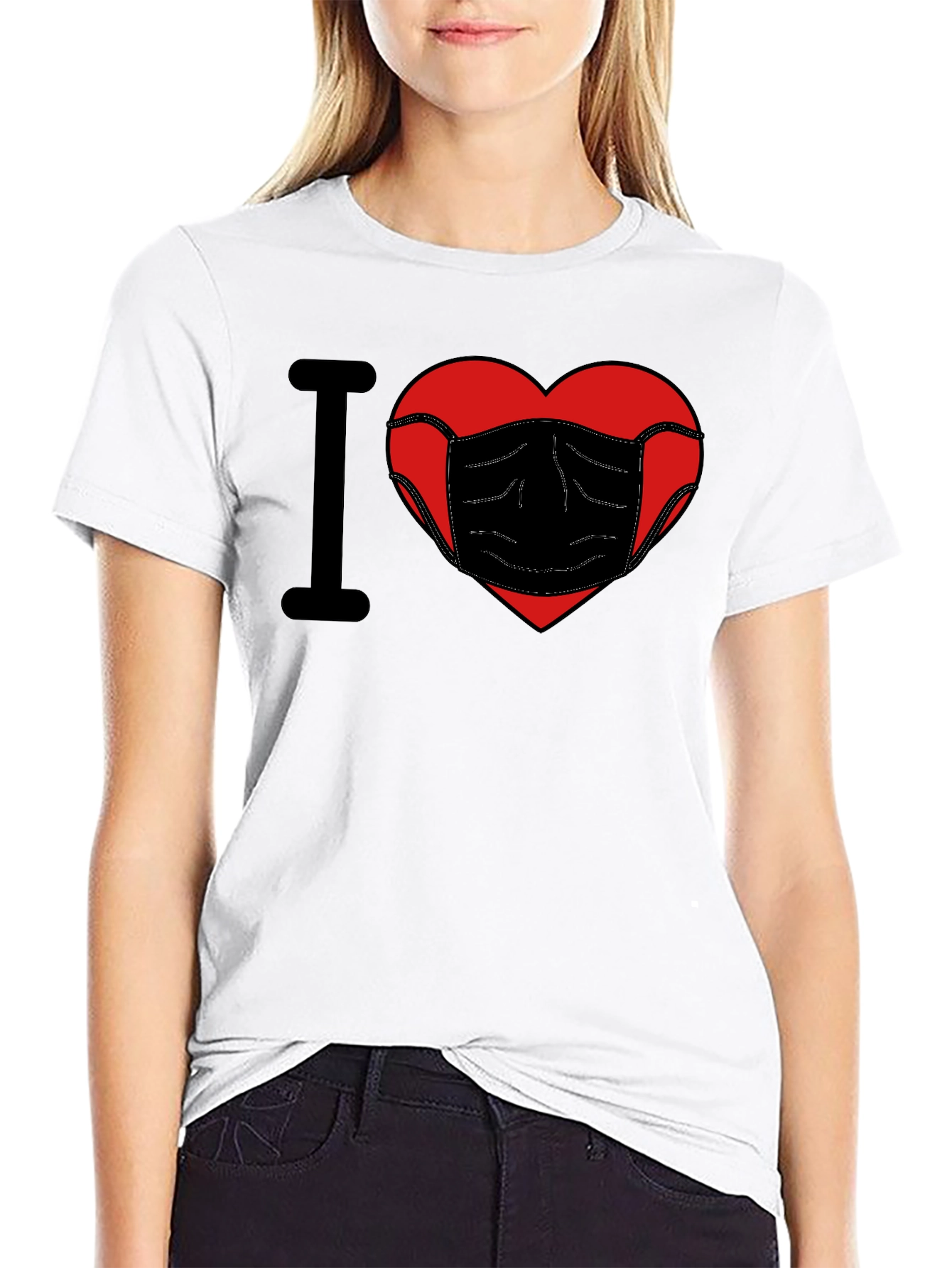 I Love Masks Graphic T-Shirt - Stay Safe