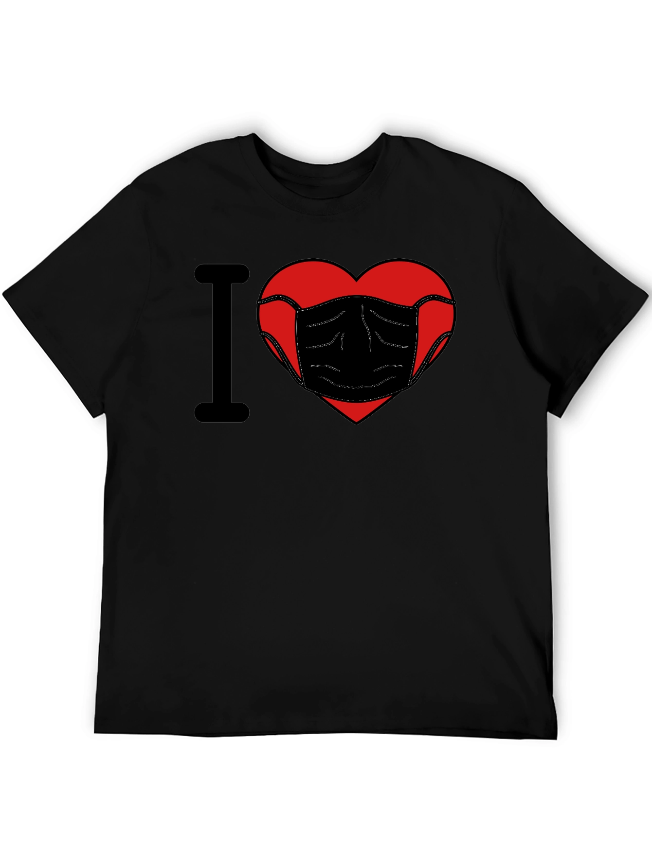 I Love Masks Graphic T-Shirt - Stay Safe