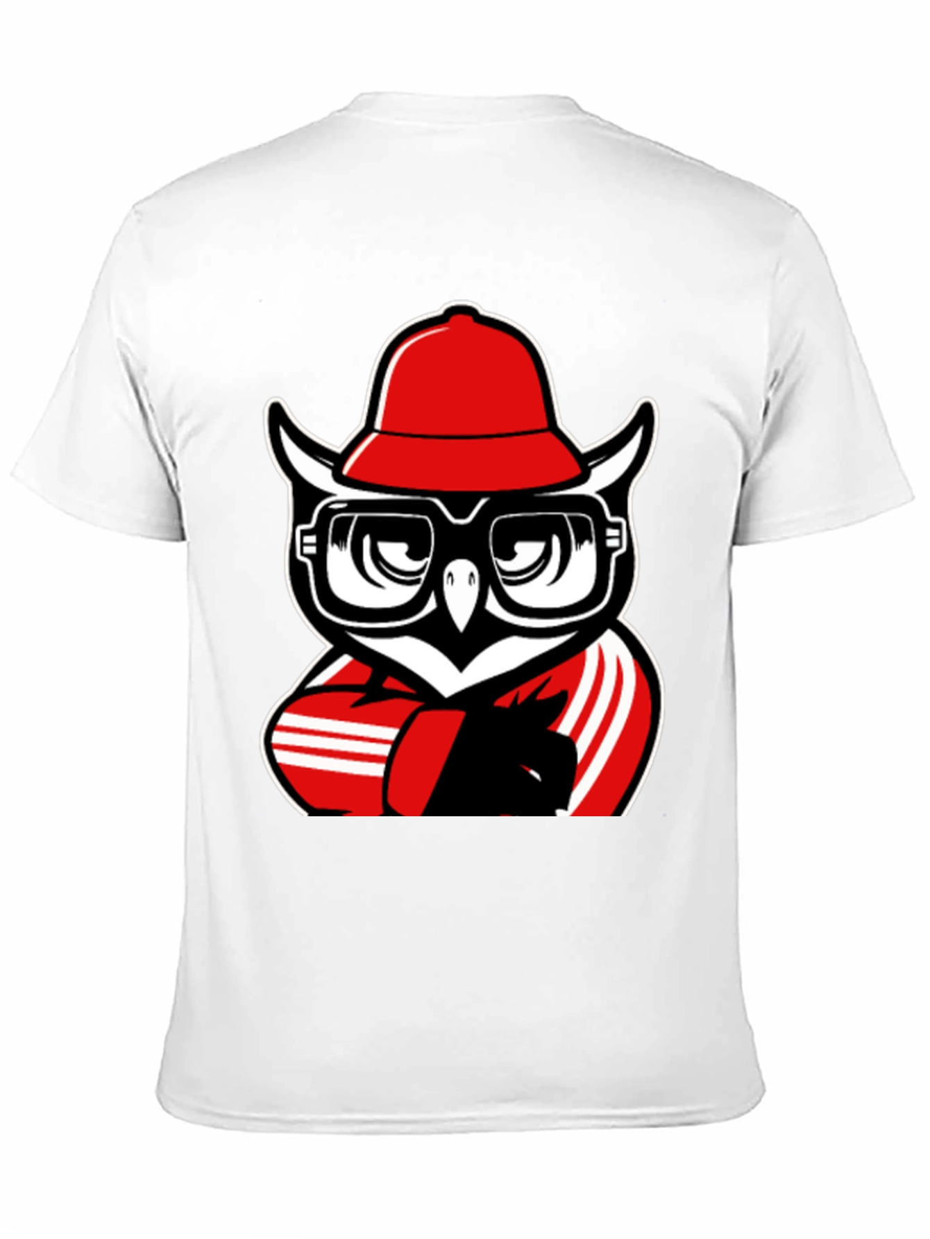 Cool Owl Graphic Tee - Black