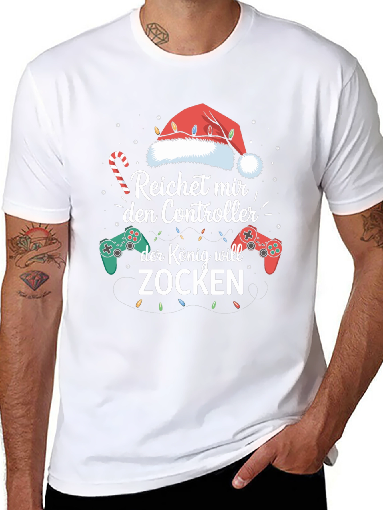 Reichet mir den Controller Gaming Christmas T-Shirt