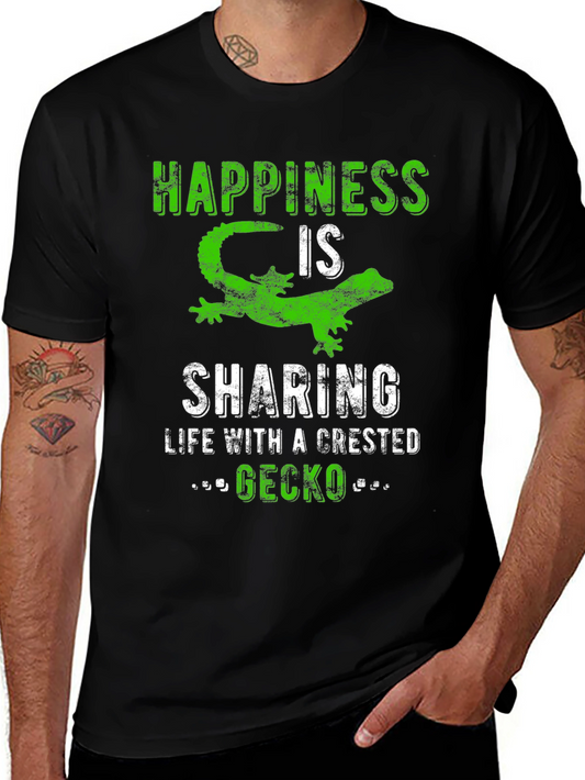 Happiness Crested Gecko Graphic Tee - Unisex