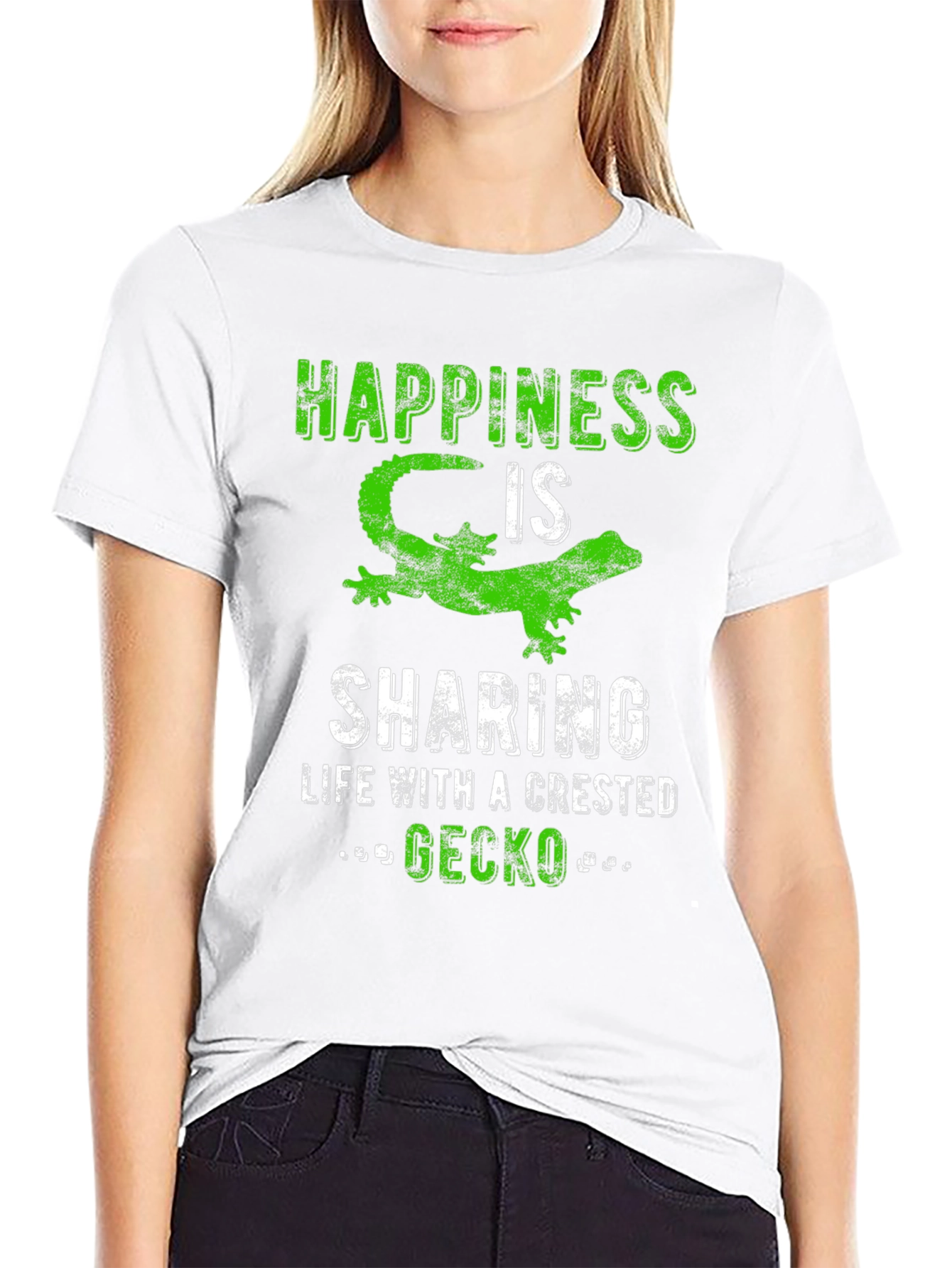 Happiness Crested Gecko Graphic Tee - Unisex