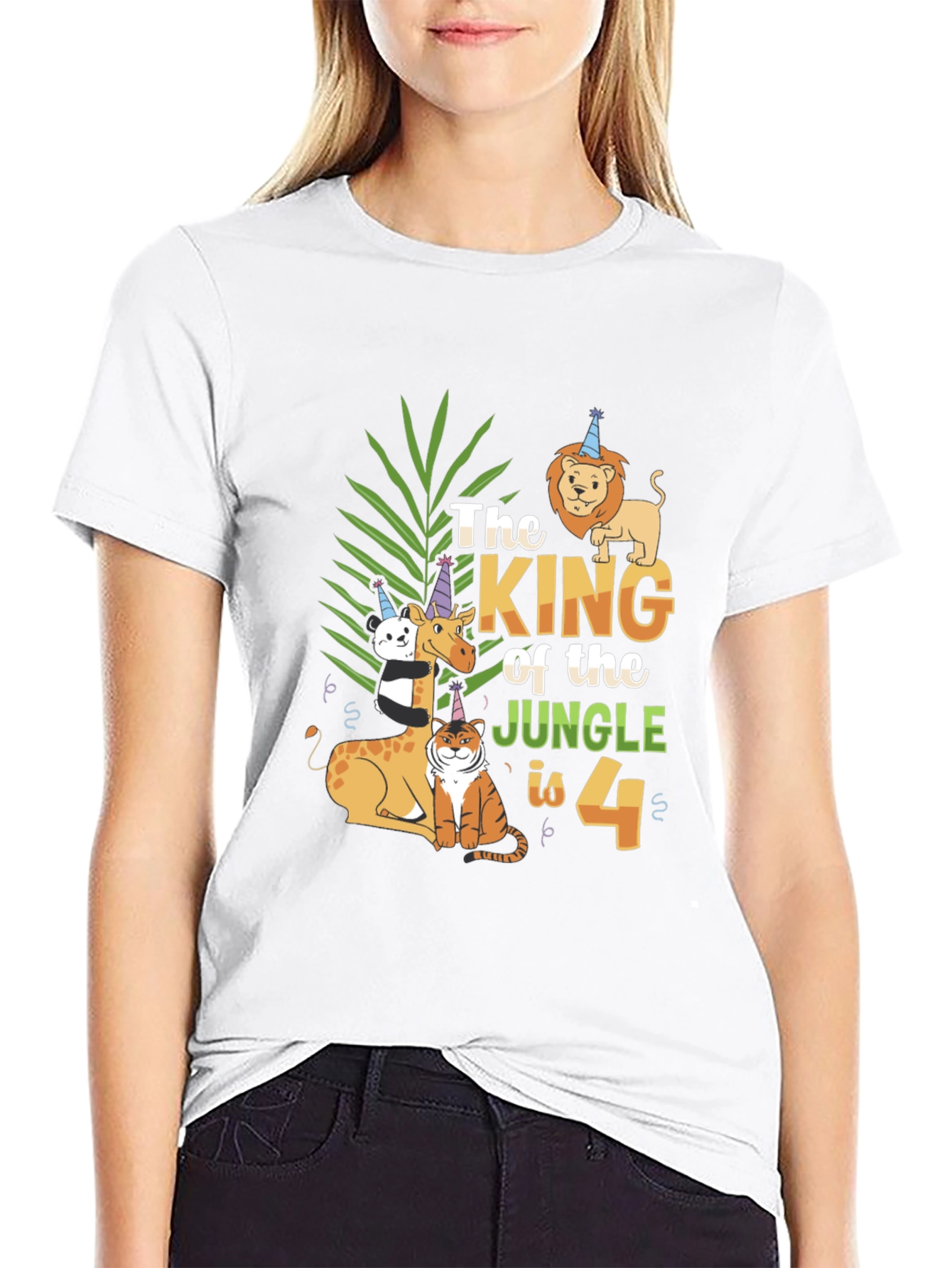 King of the Jungle 4th Birthday T-Shirt