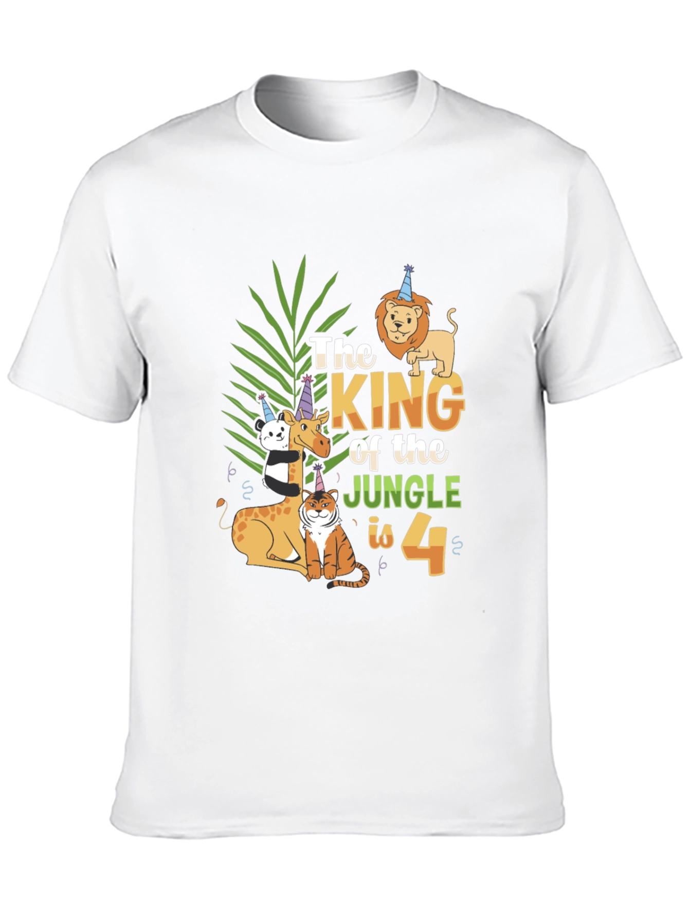 King of the Jungle 4th Birthday T-Shirt