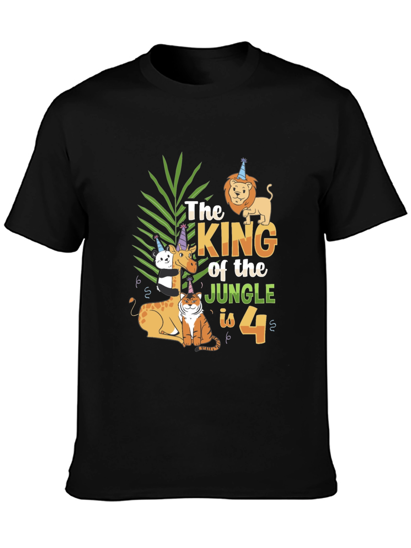 King of the Jungle 4th Birthday T-Shirt