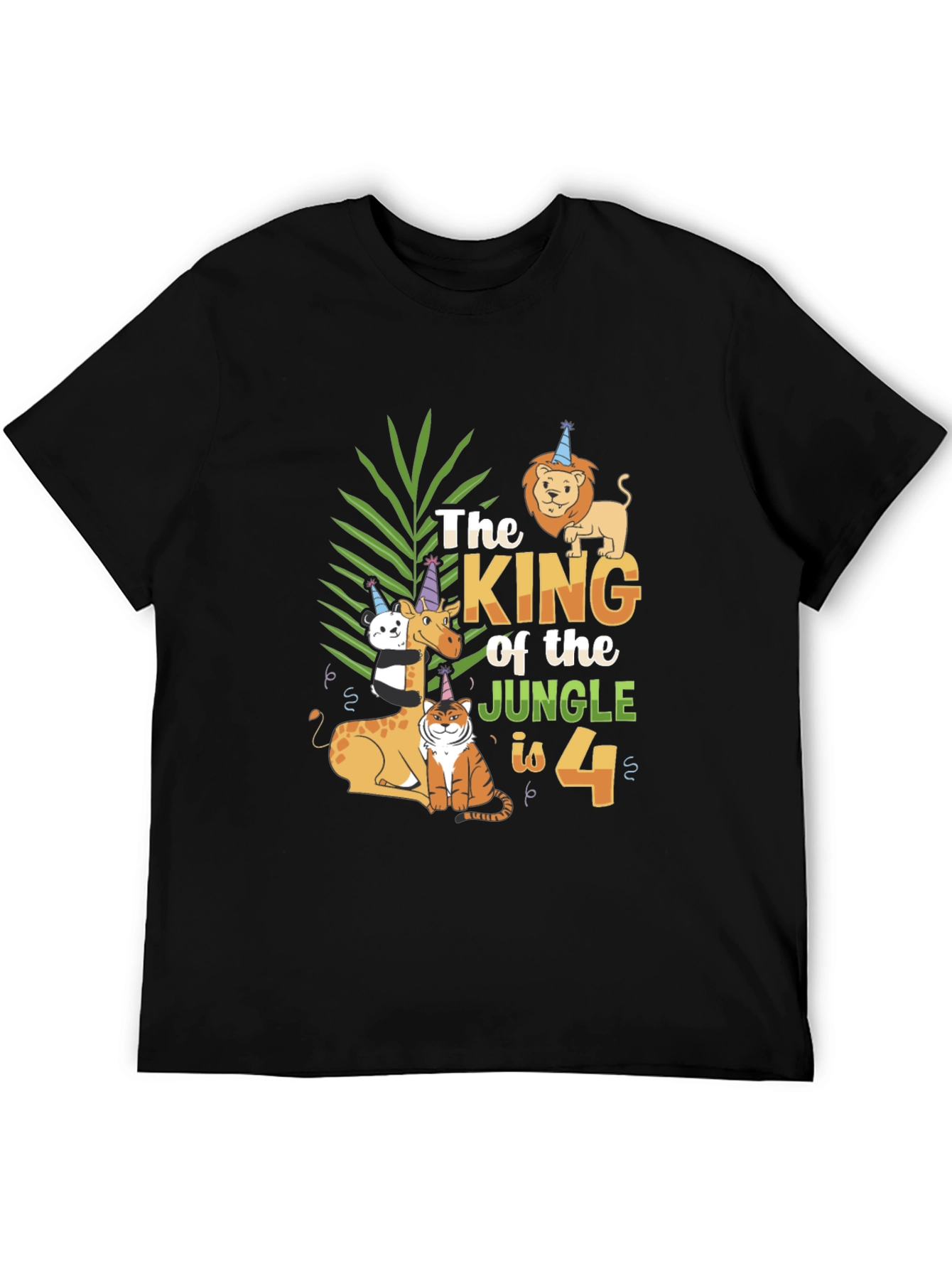 King of the Jungle 4th Birthday T-Shirt