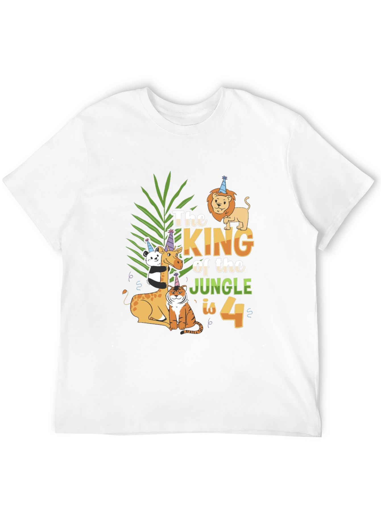 King of the Jungle 4th Birthday T-Shirt