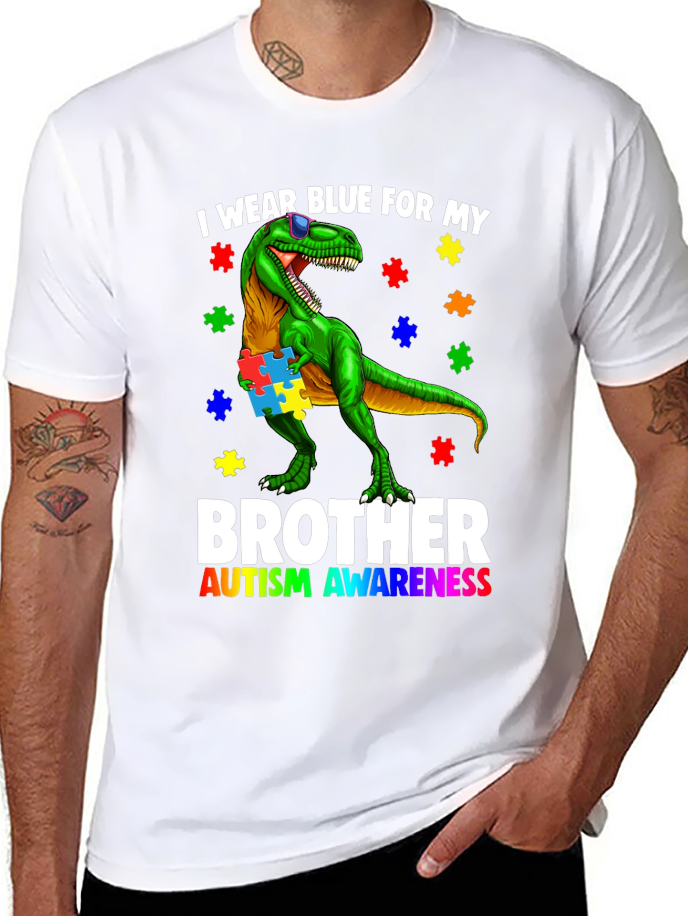 Autism Awareness Dinosaur T-Shirt