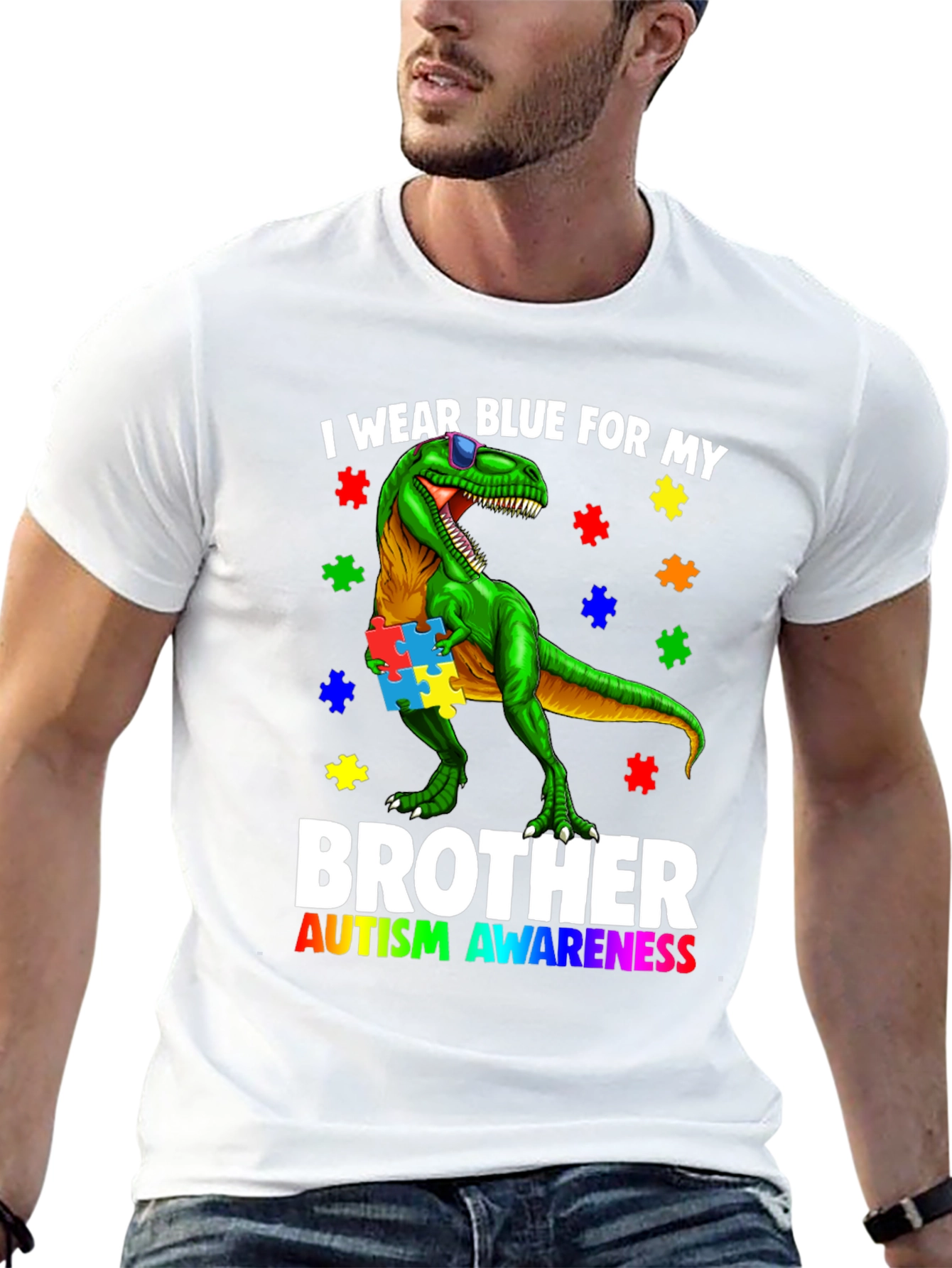 Autism Awareness Dinosaur T-Shirt