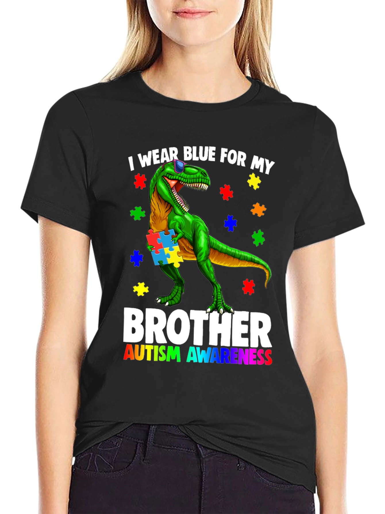 Autism Awareness Dinosaur T-Shirt