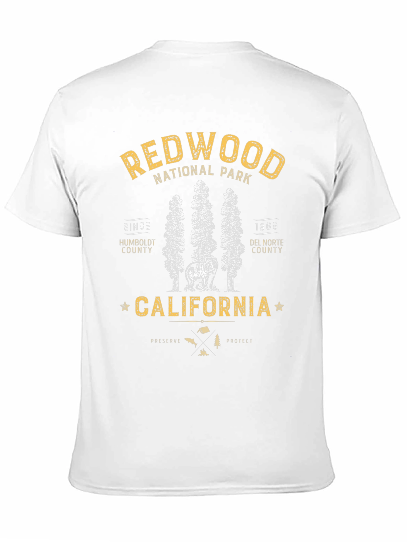 Redwood National Park California Black T-Shirt