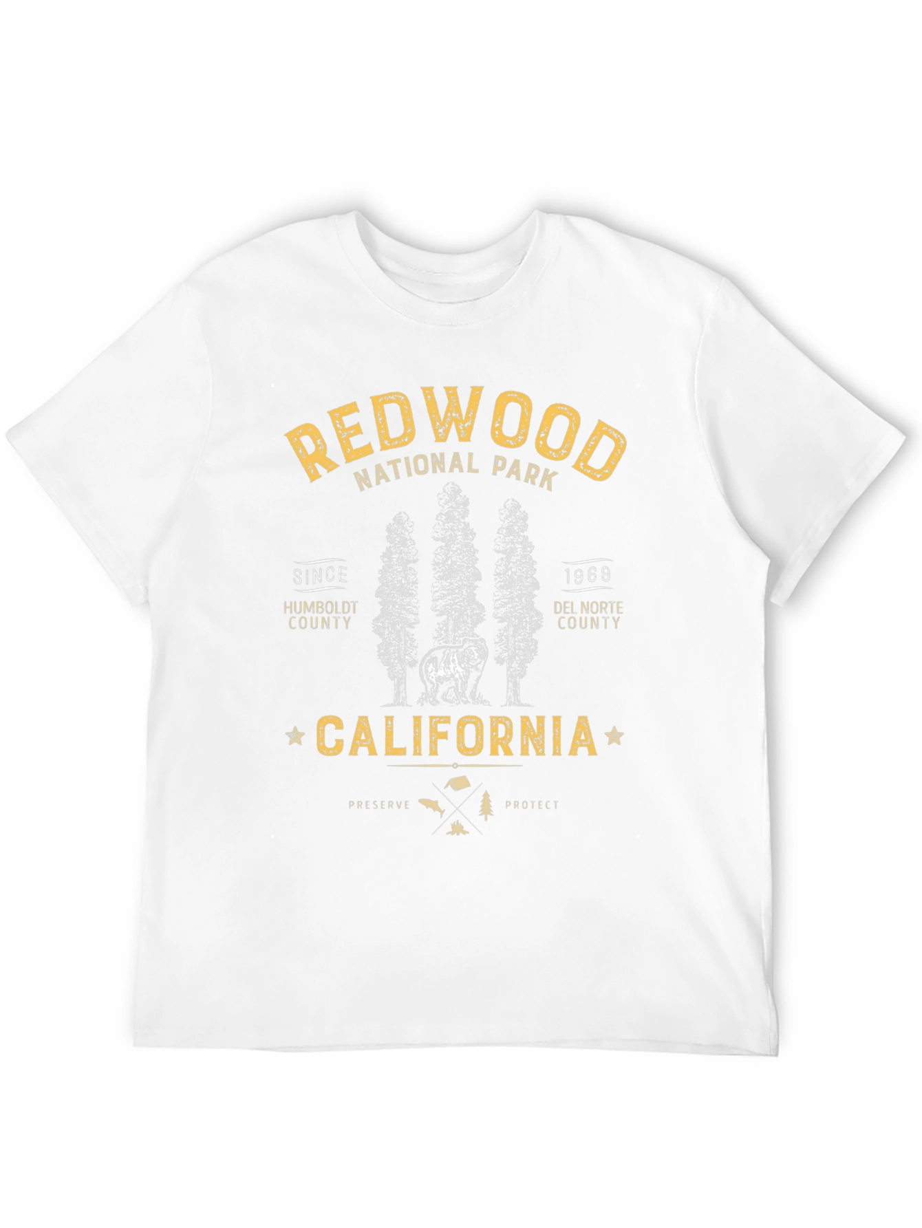 Redwood National Park California Black T-Shirt