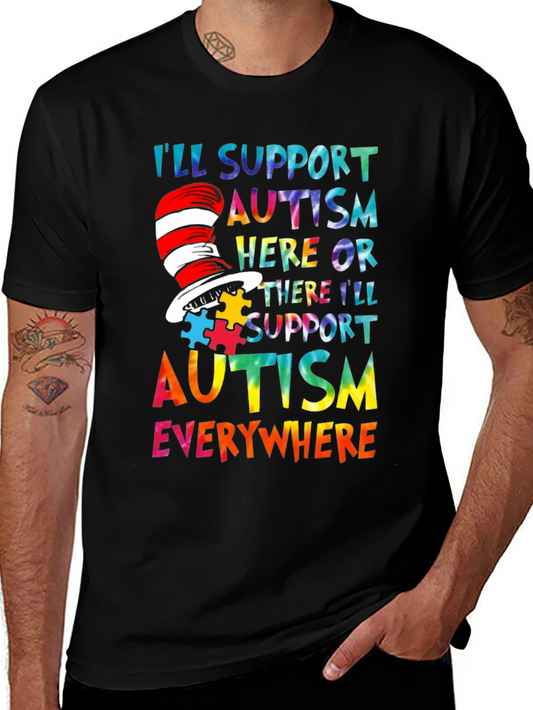 Autism Awareness Support T-Shirt Colorful Design