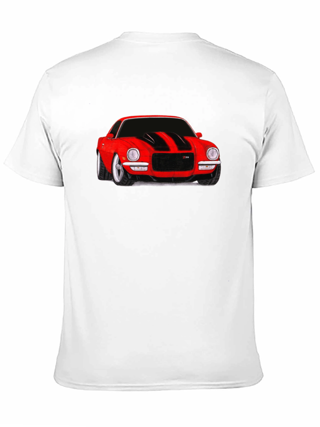 Classic Red Car Graphic Tee - Black