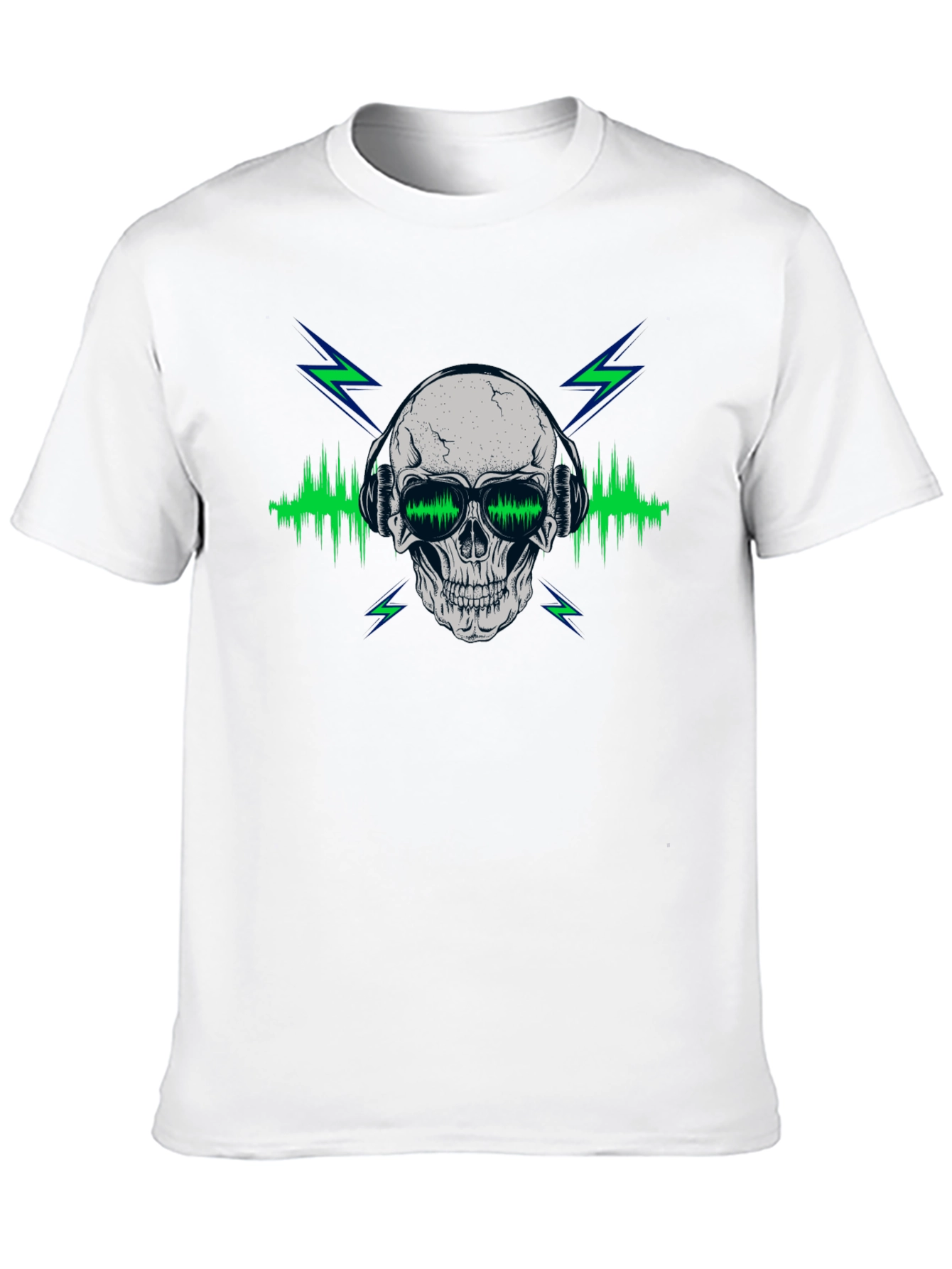 Skull & Beats Graphic Tee - Mens Black T-Shirt
