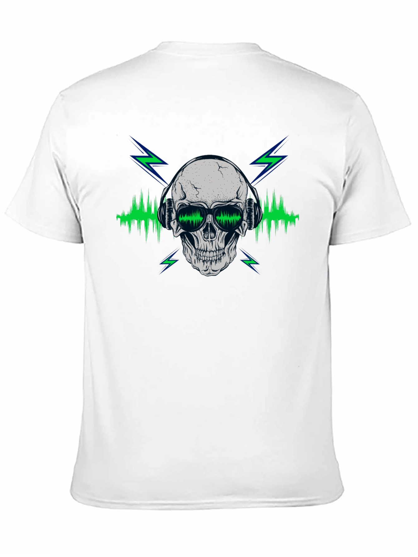 Skull & Beats Graphic Tee - Mens Black T-Shirt