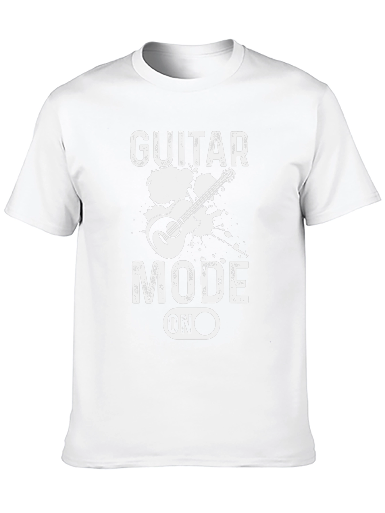 Guitar Mode On Graphic T-Shirt - Black Casual Tee