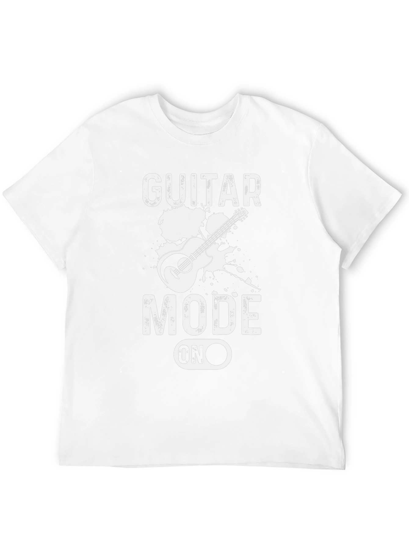 Guitar Mode On Graphic T-Shirt - Black Casual Tee