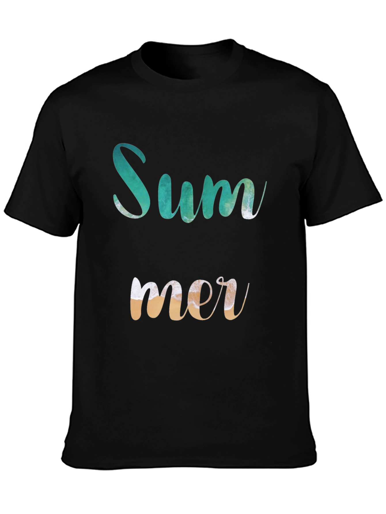 Summer T-Shirt - Beach Wave Design - Casual Wear