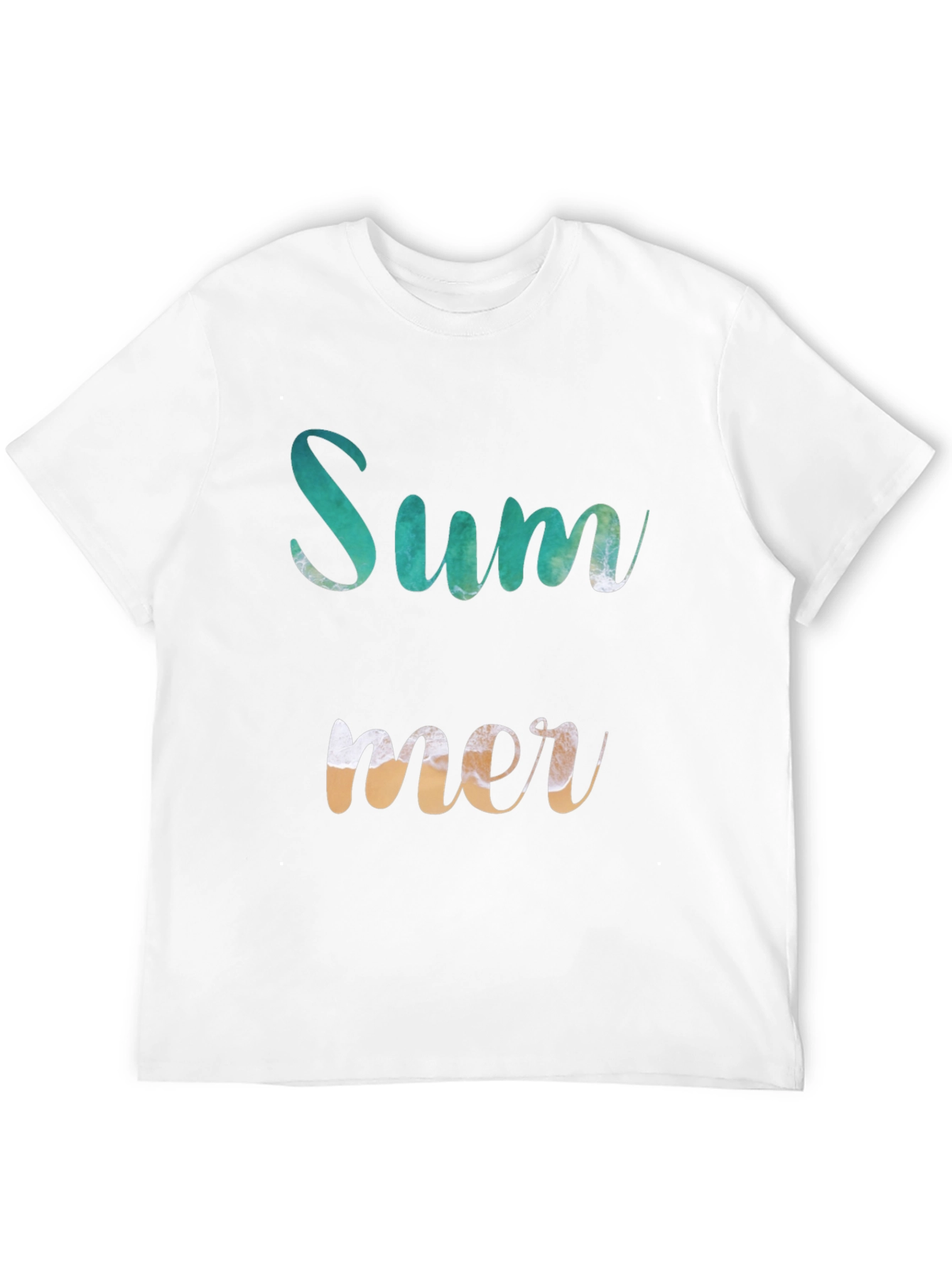 Summer T-Shirt - Beach Wave Design - Casual Wear