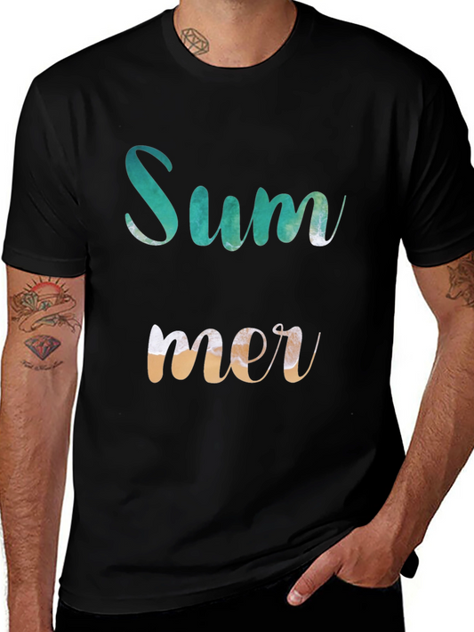 Summer T-Shirt - Beach Wave Design - Casual Wear