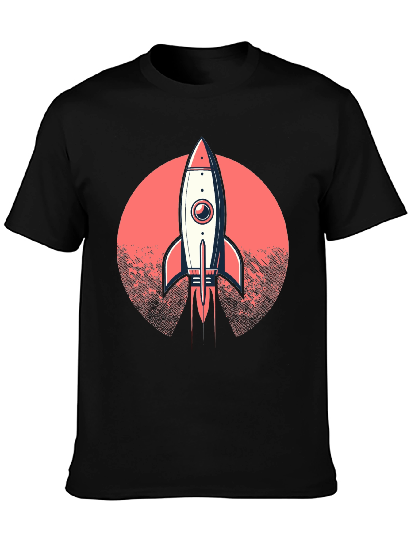 Rocket Launch Graphic T-Shirt - Black
