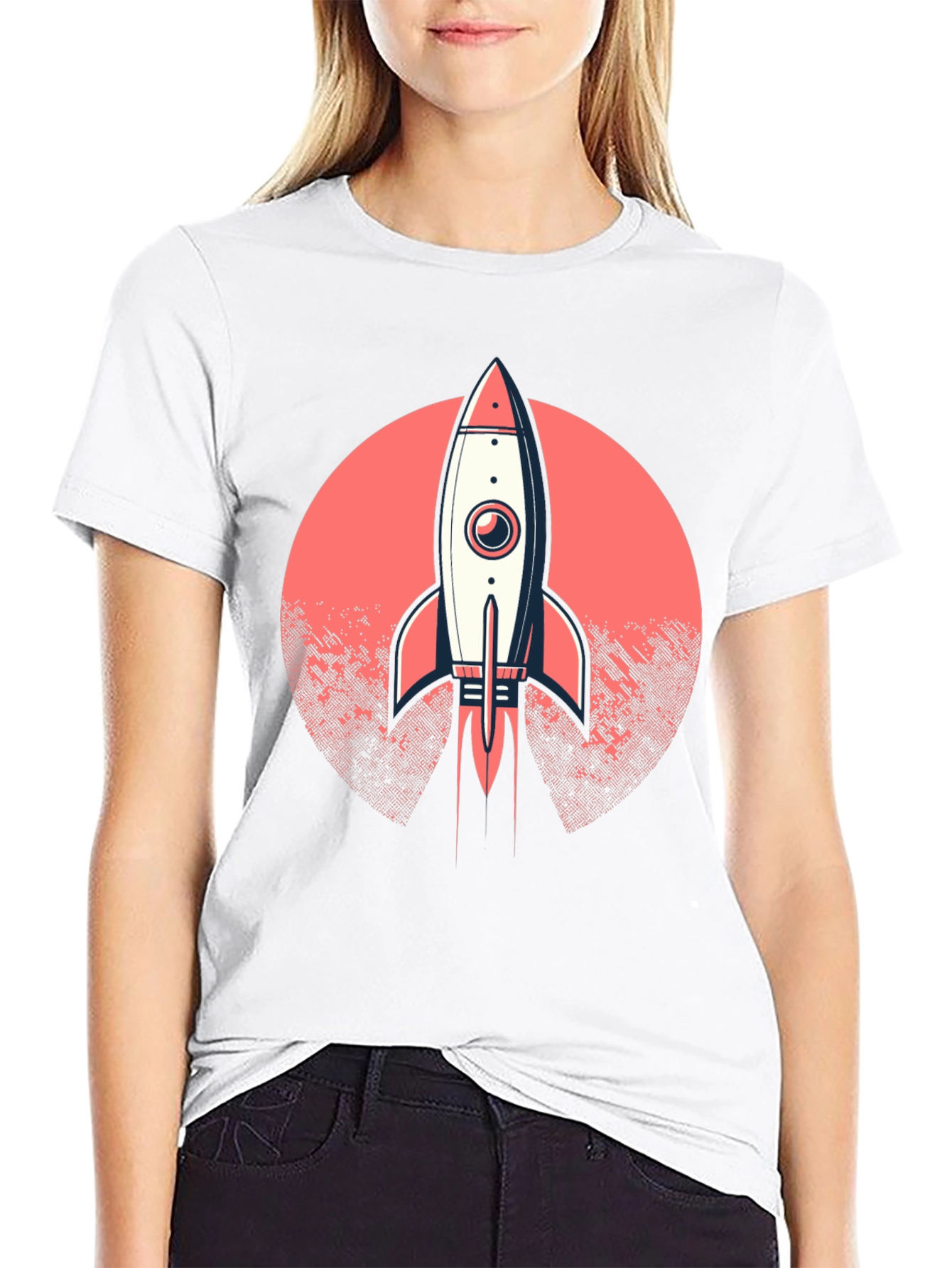 Rocket Launch Graphic T-Shirt - Black