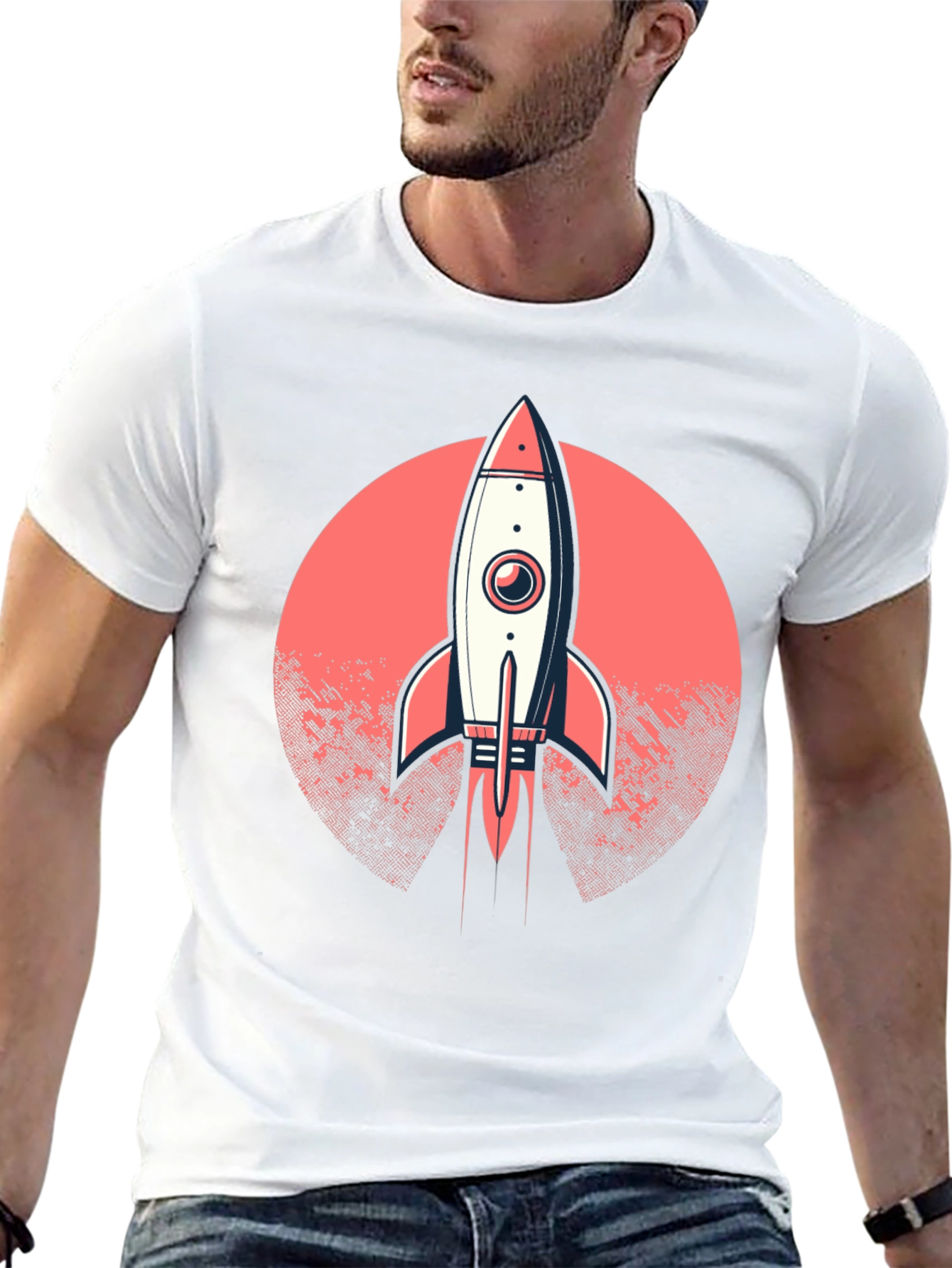 Rocket Launch Graphic T-Shirt - Black