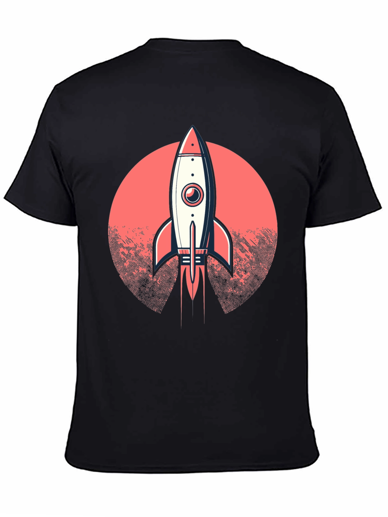 Rocket Launch Graphic T-Shirt - Black