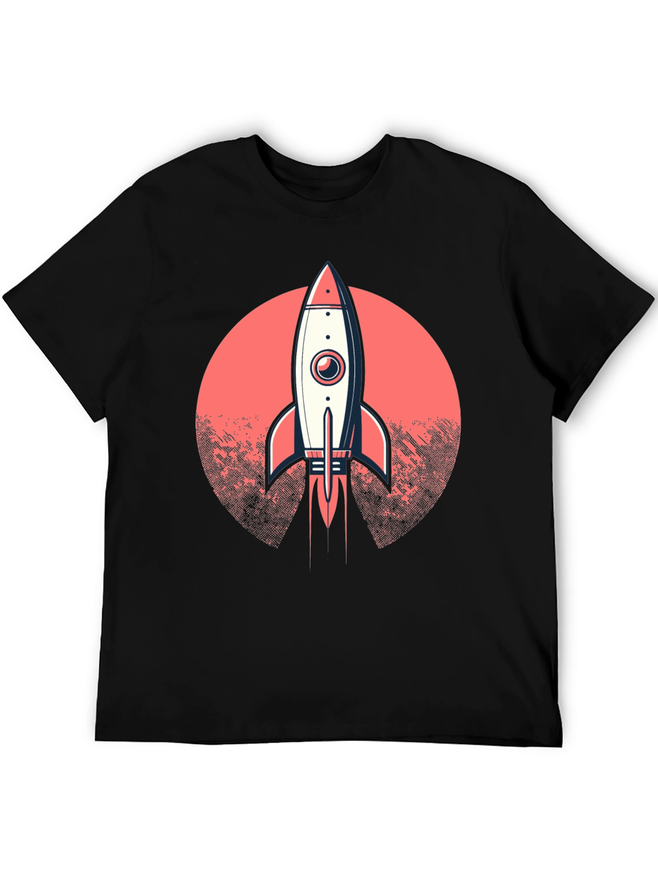 Rocket Launch Graphic T-Shirt - Black