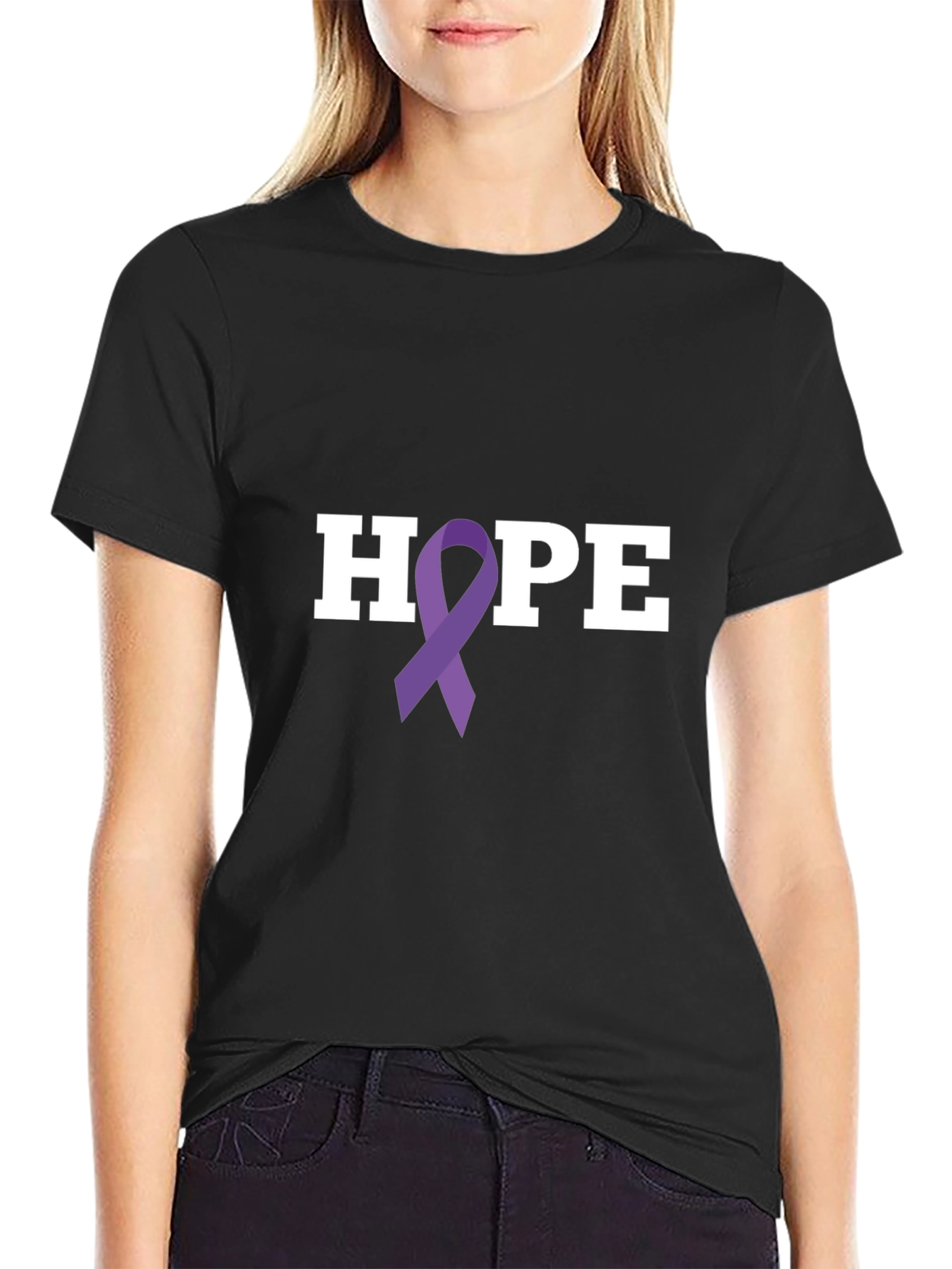 Hope Awareness Ribbon Graphic Tee