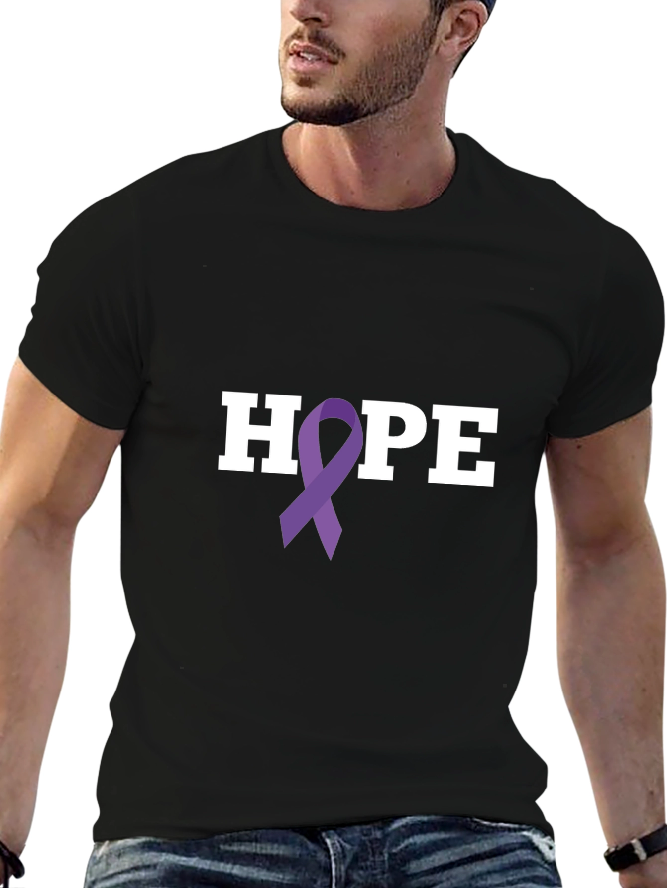 Hope Awareness Ribbon Graphic Tee
